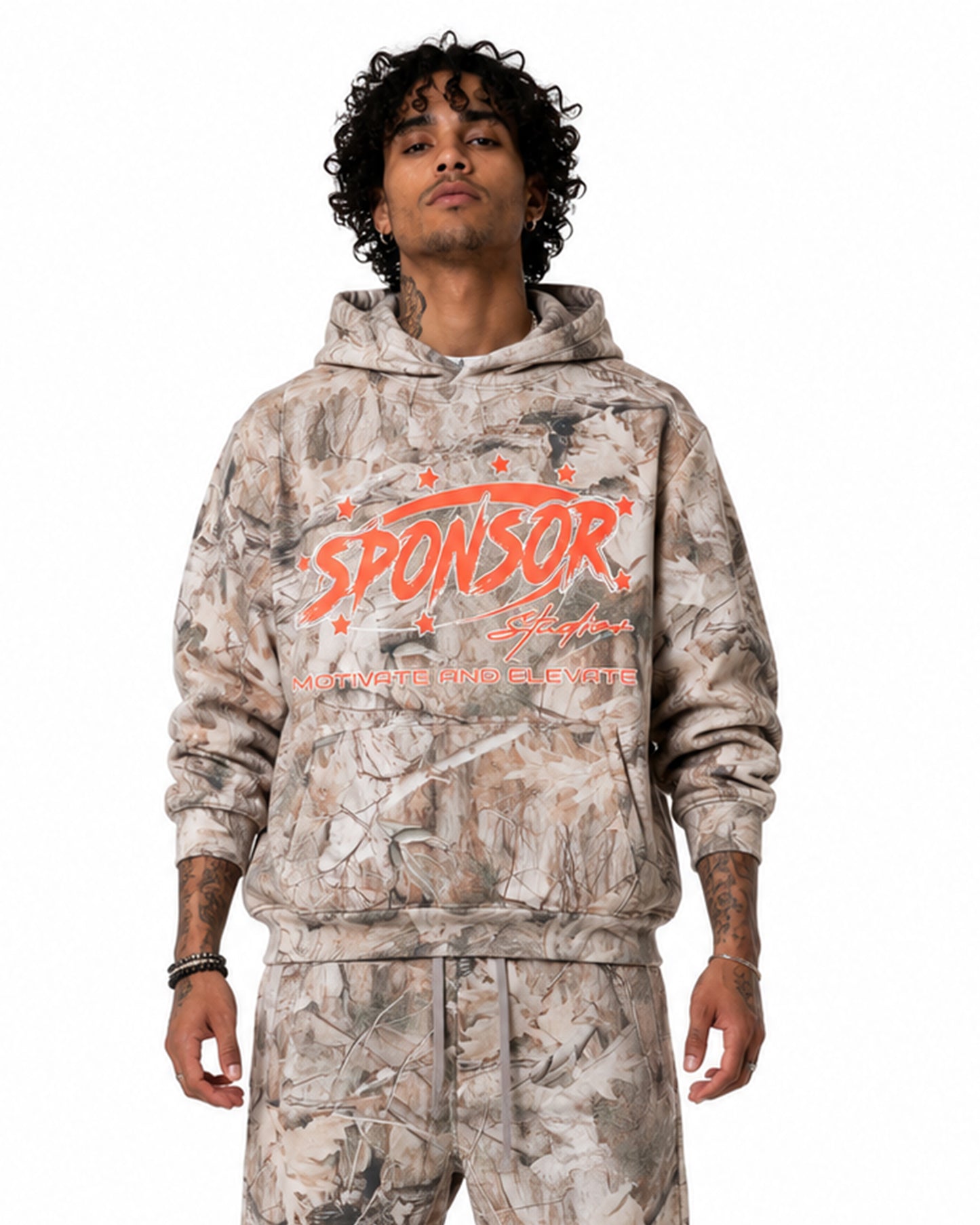 Sponsor Chase Greatness Hoodie in Grey Tree Camo