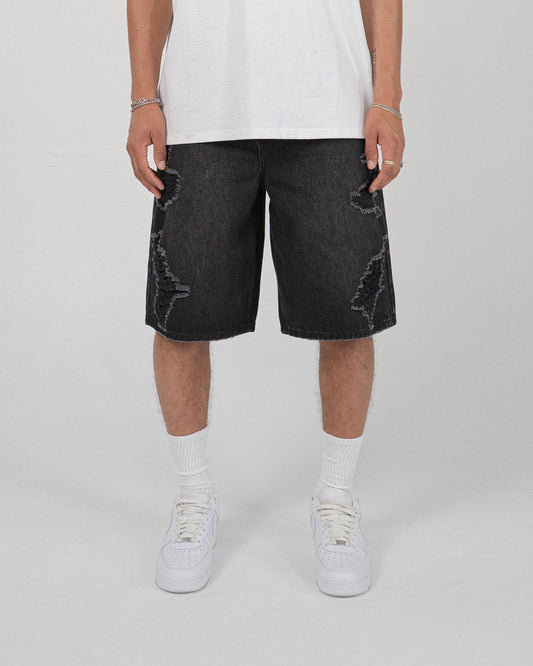 EPTM Men's Jorts Bandit Denim Shorts - Black