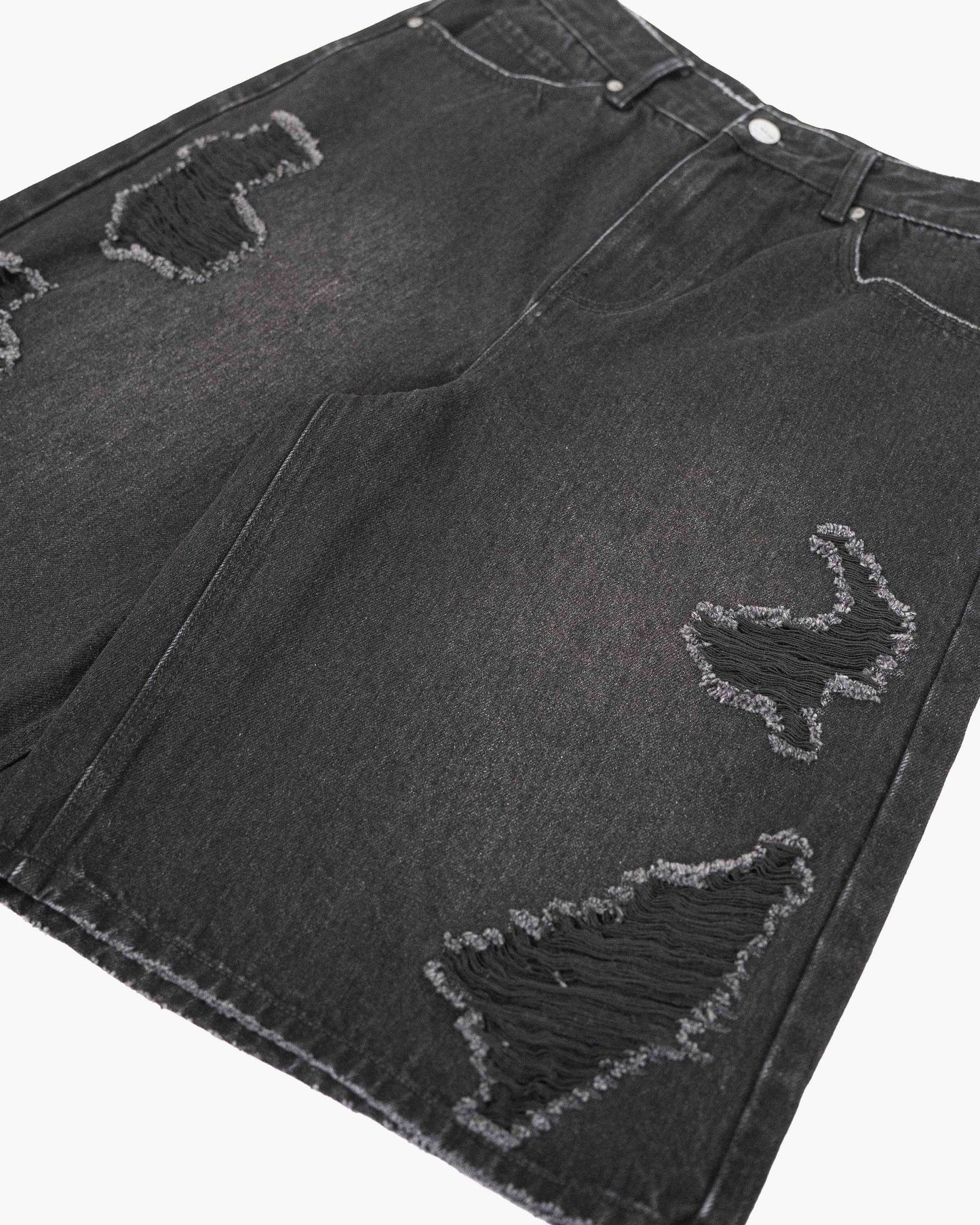 EPTM Men's Jorts Bandit Denim Shorts - Black