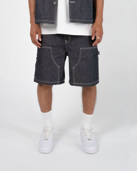 EPTM Men's Carpenter Pacific Denim Shorts - Raw Denim