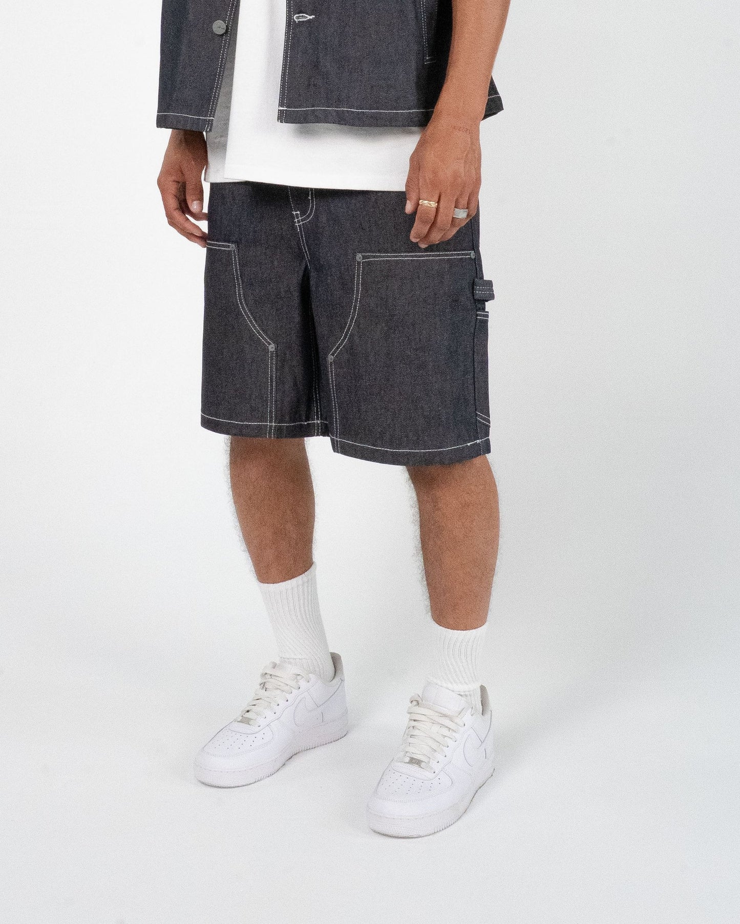 EPTM Men's Carpenter Pacific Denim Shorts - Raw Denim