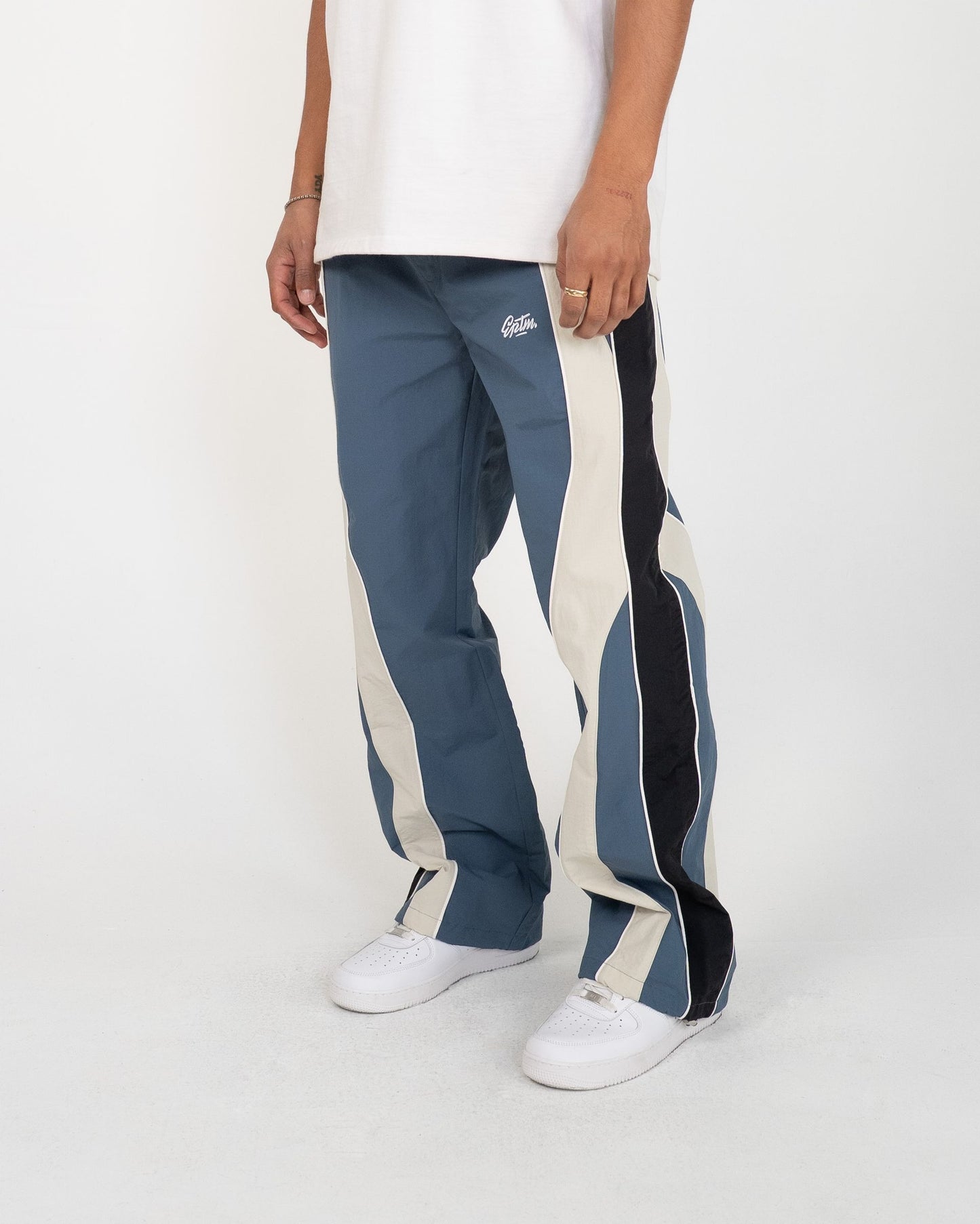 EPTM Arlo Men's Relaxed Fit Wide Leg Pants in Denim Blue