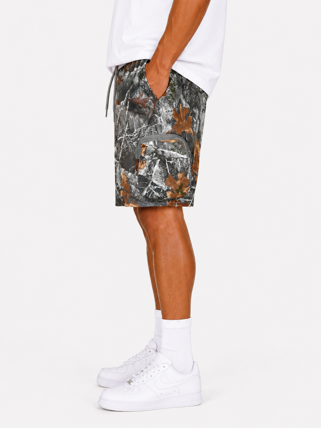 Royal Blue Men's Gray Tree Camo Cargo Shorts