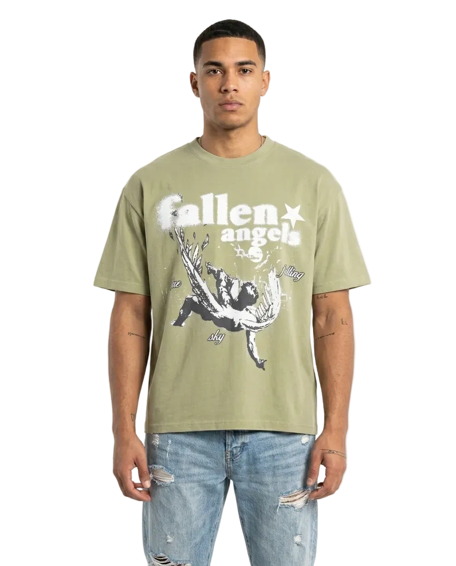 Sponsor Fallen Angels T Shirt - Sage Green