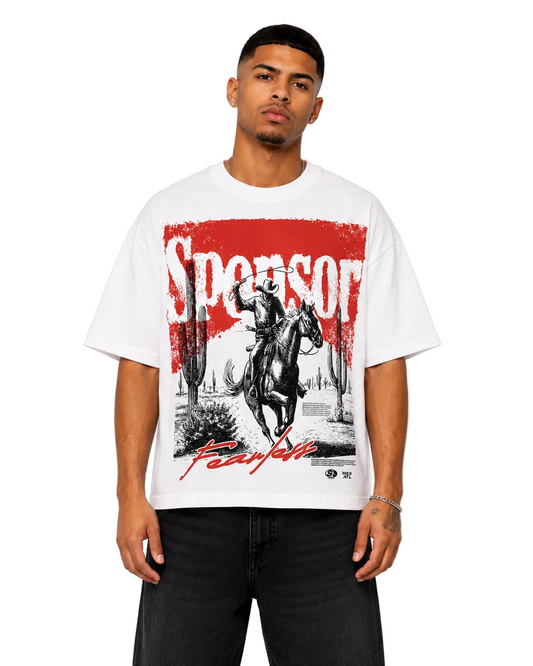 Sponsor Fearless T Shirt in White