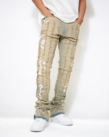 Golden Denim The Stacked Late Nights Jeans, Dirty Wash/White