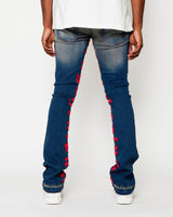 Golden Denim The Stacked Madrid Jeans, Blue/Red