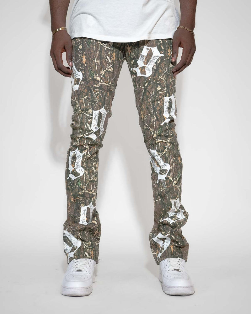 Golden Denim Camo The Flare Ramos Jeans