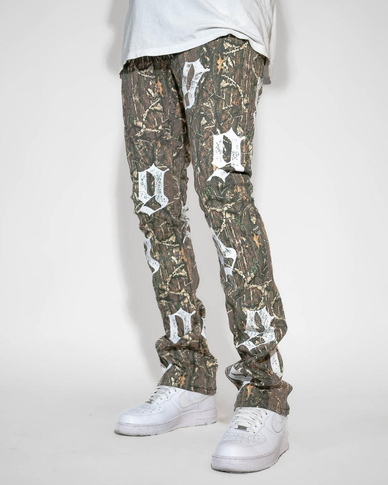 Golden Denim Camo The Flare Ramos Jeans