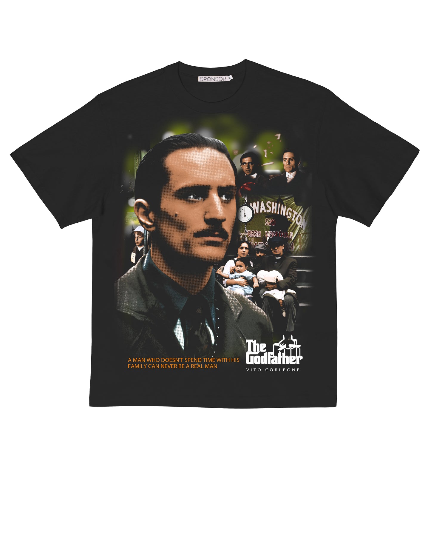 Sponsor Godfather Young Vito Family T Shirt in Black