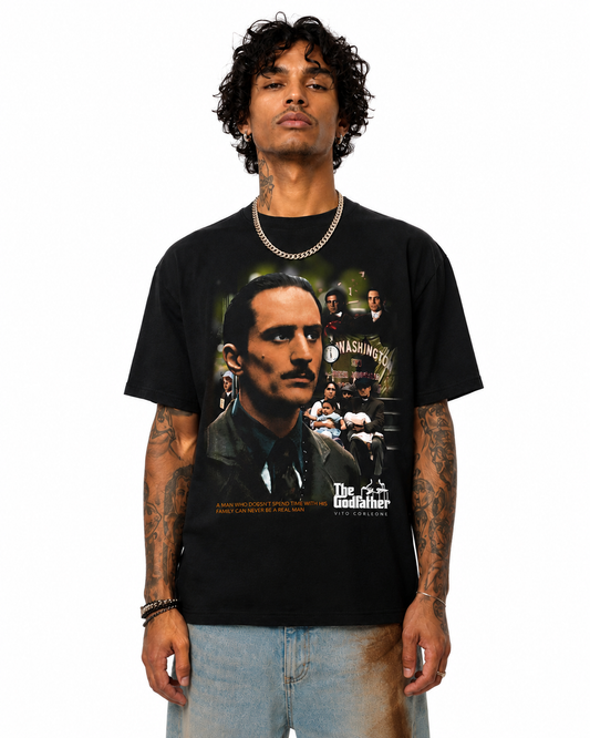 Sponsor Godfather Young Vito Family T Shirt in Black