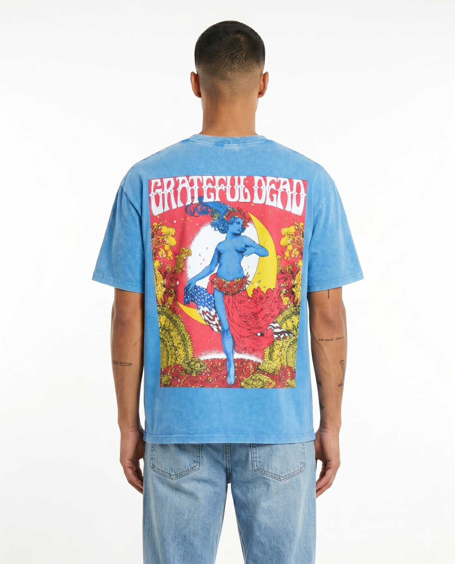 Sponsor Men's Grateful Dead Poster T Shirt-Teal