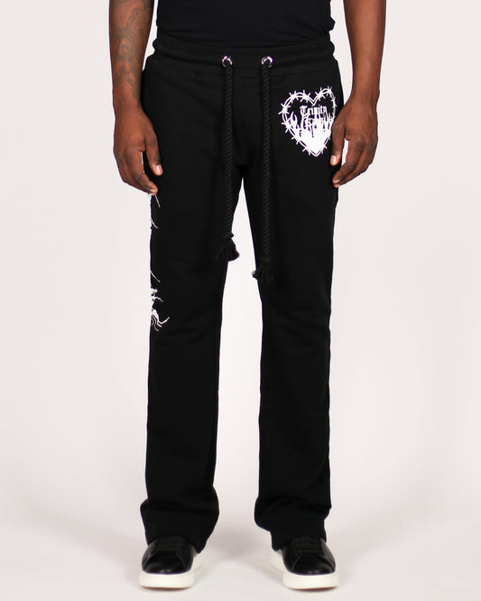 Trinity Kays Kulture Love Me To Death Flare Stack Sweatpants