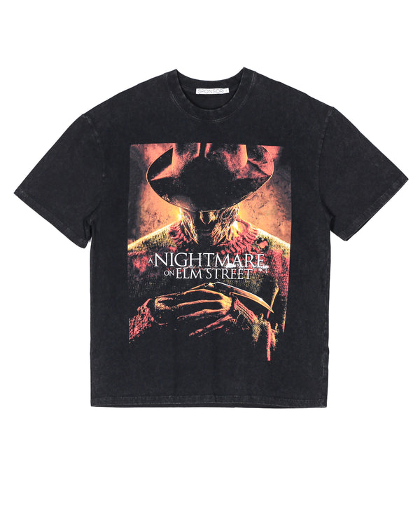Nightmare On Elm Street NSA Acid Washed  Heavyweight T Shirt