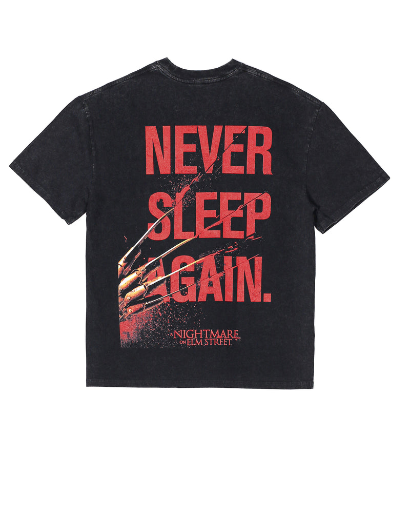 Nightmare On Elm Street NSA Acid Washed  Heavyweight T Shirt