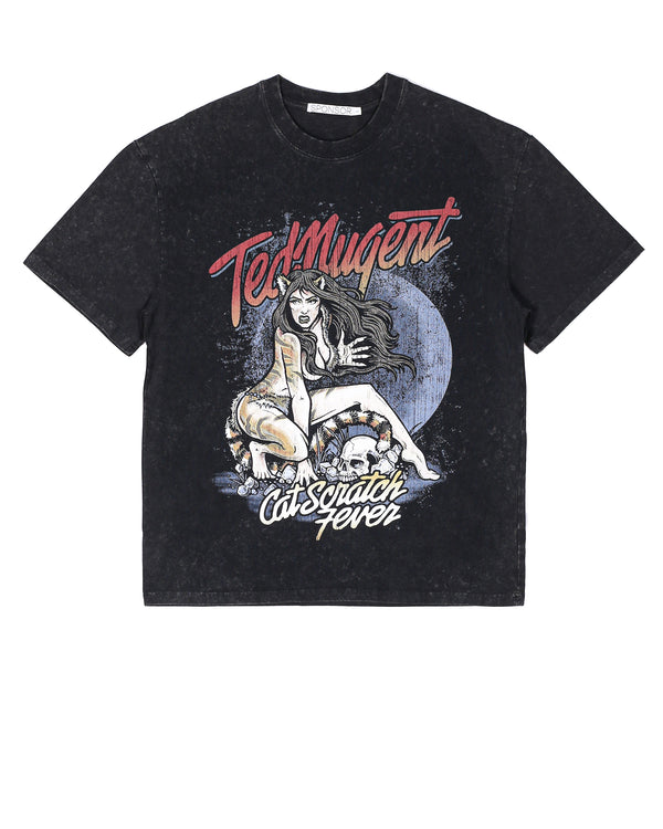 Ted Nugent Cat Scratch Fever Acid Washed Heavyweight T Shirt