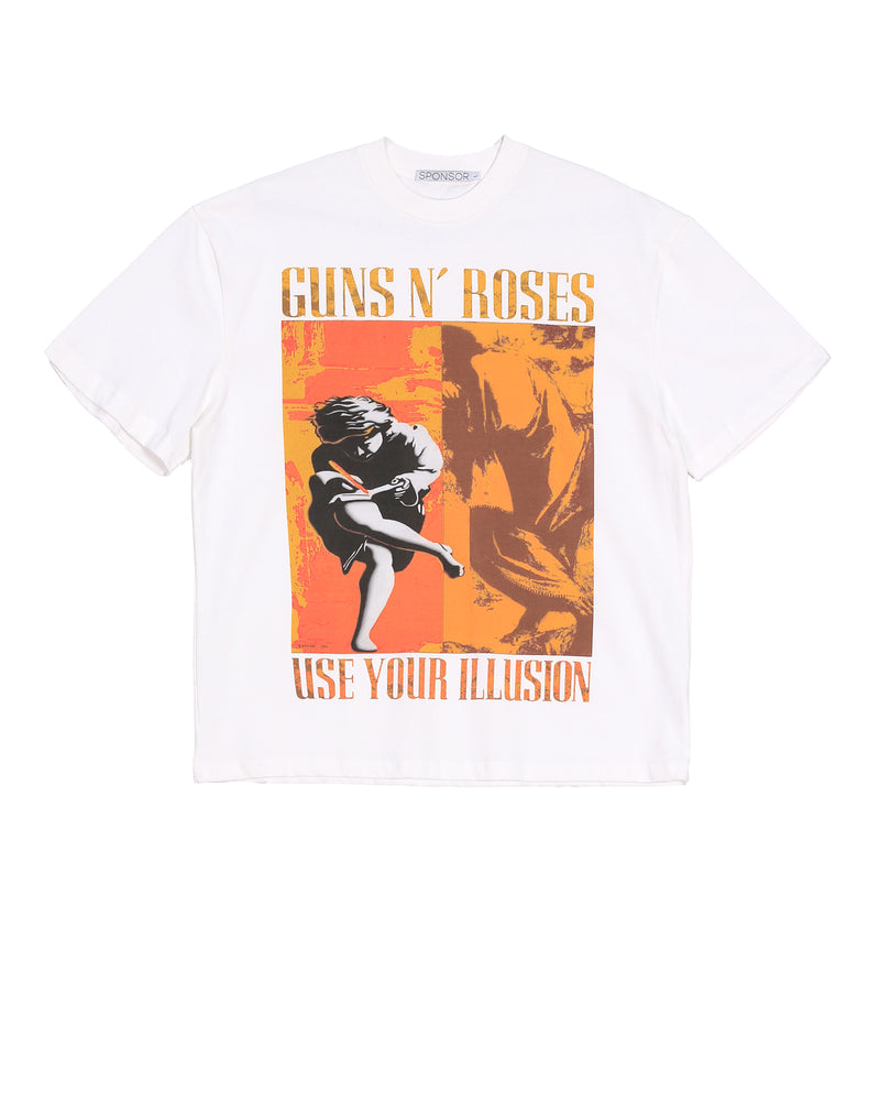 Guns N Roses Use Your Illusion OBY Heavyweight T Shirt, White