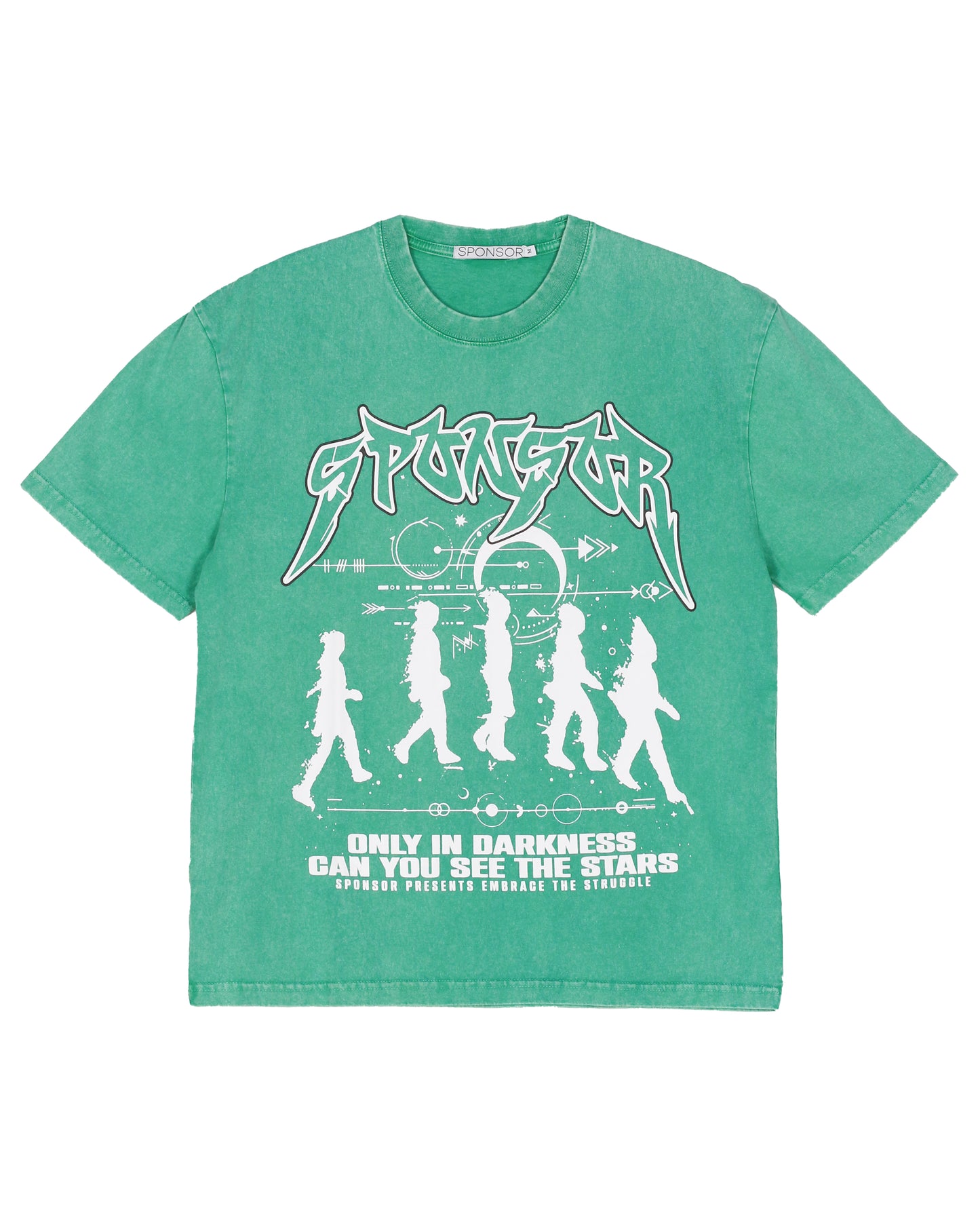 Sponsor Men's Embrace The Struggle T Shirt-Green