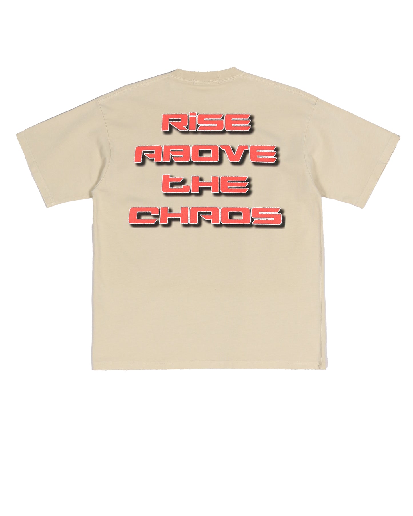 Sponsor Men's City Of God Rise Above Tee-Bone/Red