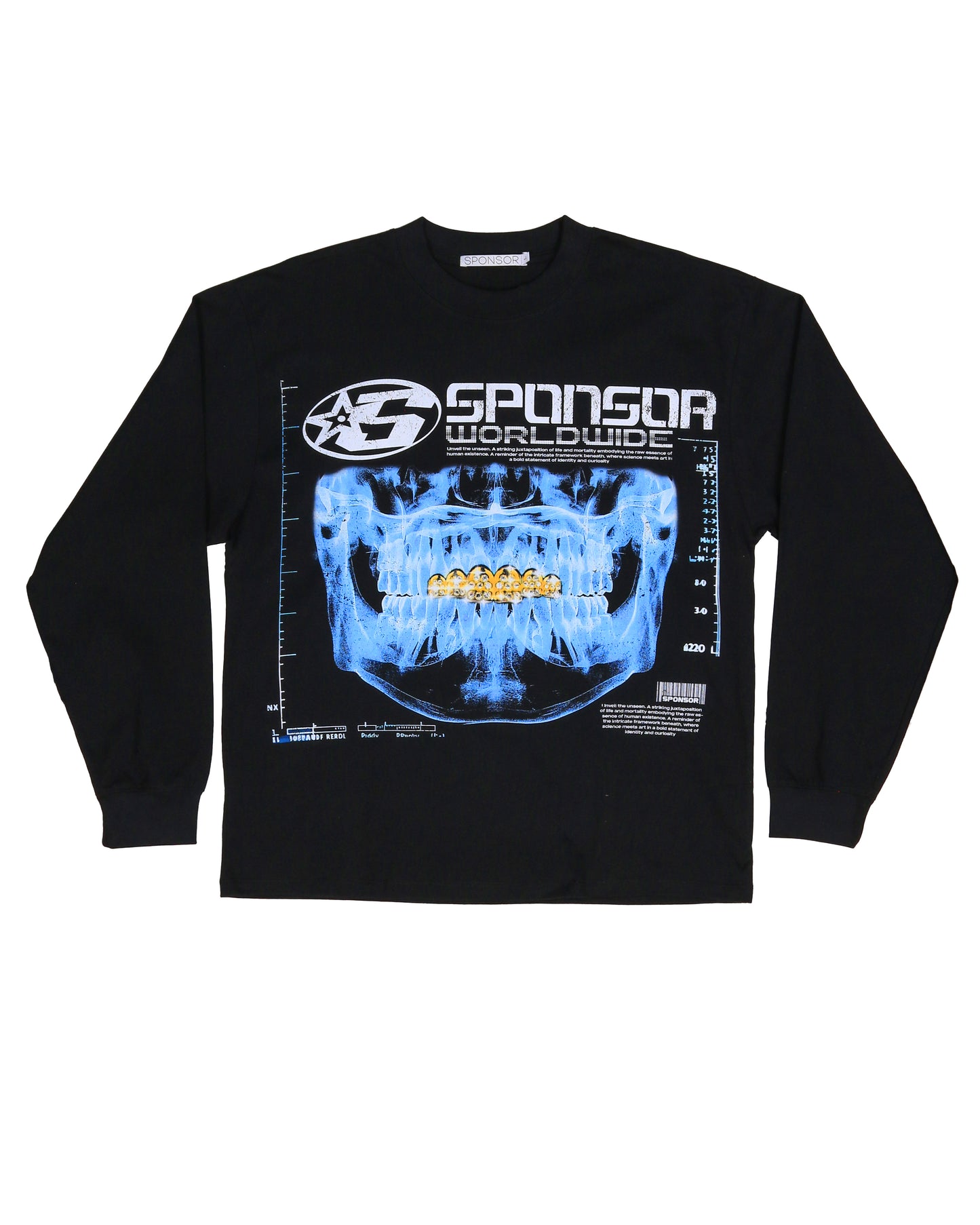 Sponsor Men's Xray Skull Long Sleeve T Shirt