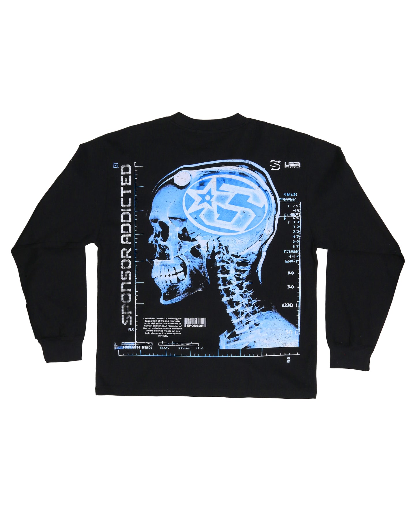 Sponsor Men's Xray Skull Long Sleeve T Shirt