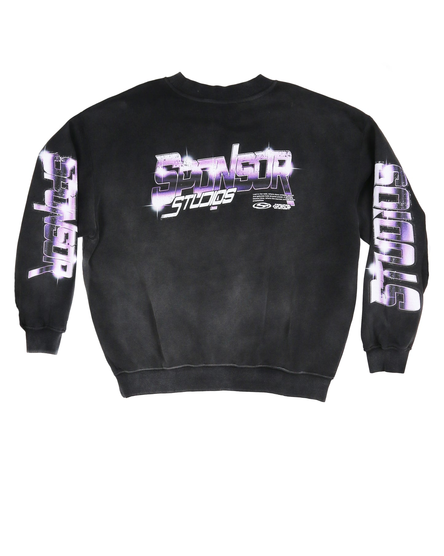 Sponsor Men's Outside World Crewneck Sweatshirt-Faded Black
