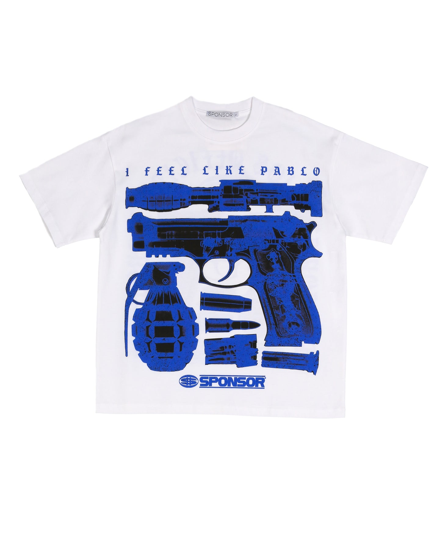 Sponsor Feel Like Pablo Tee-White/Royal Blue