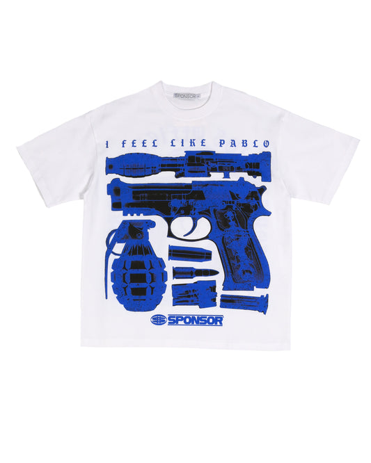 Sponsor Feel Like Pablo Tee-White/Royal Blue