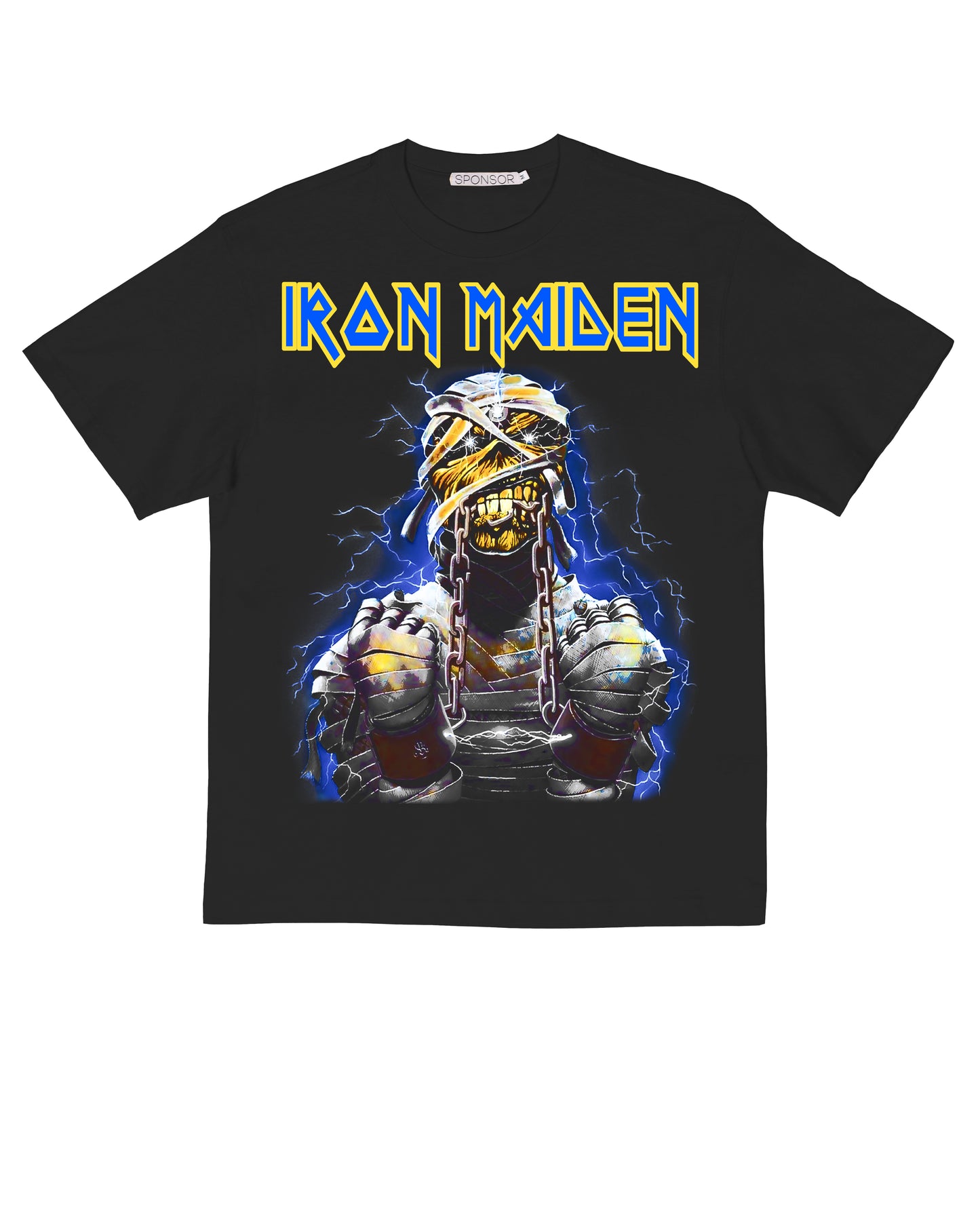 Sponsor Iron Maiden Powerslave T Shirt in Black