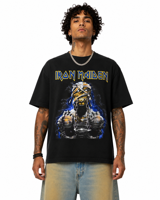 Sponsor Iron Maiden Powerslave T Shirt in Black