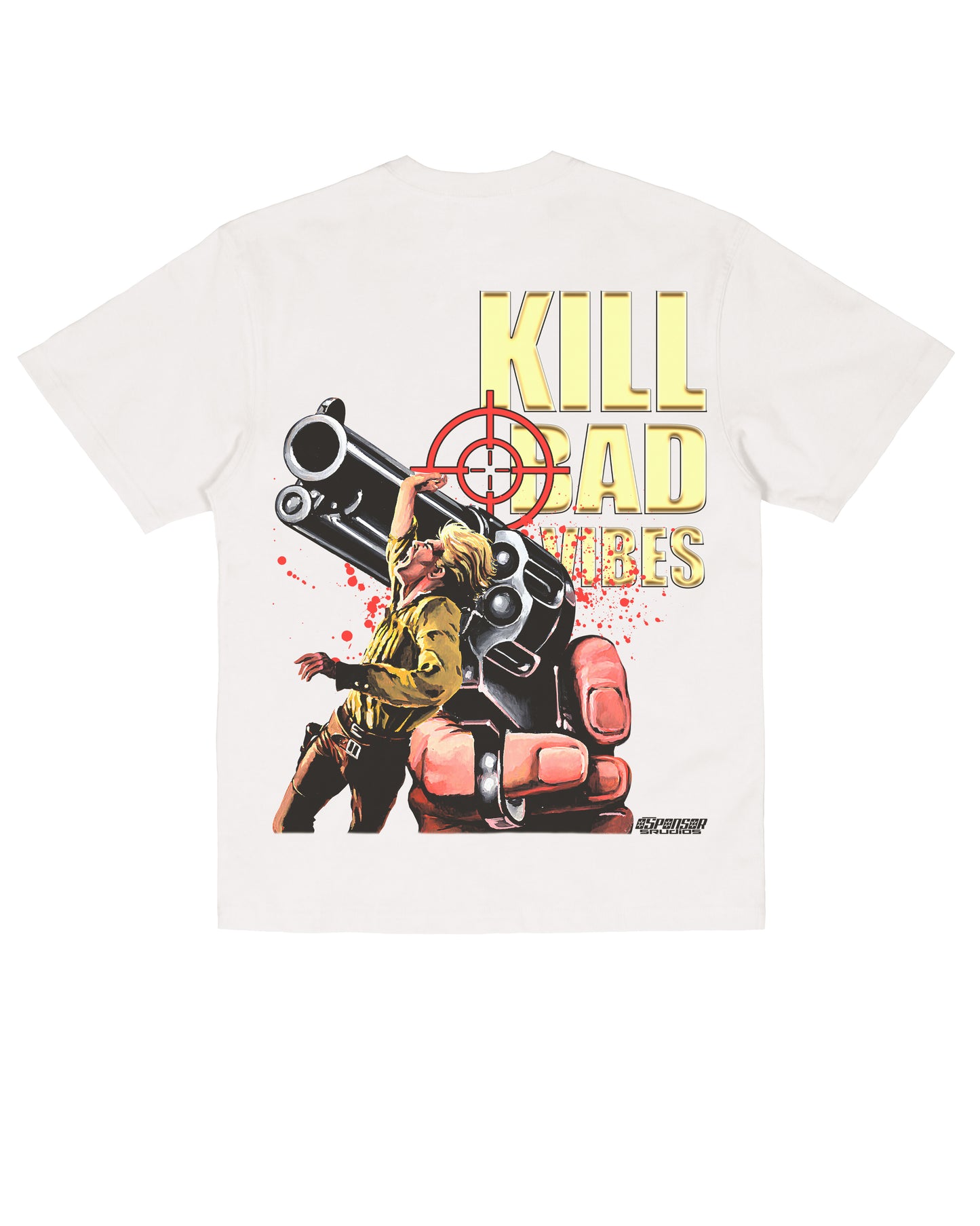 Sponsor Kill Bad Vibes T Shirt in White