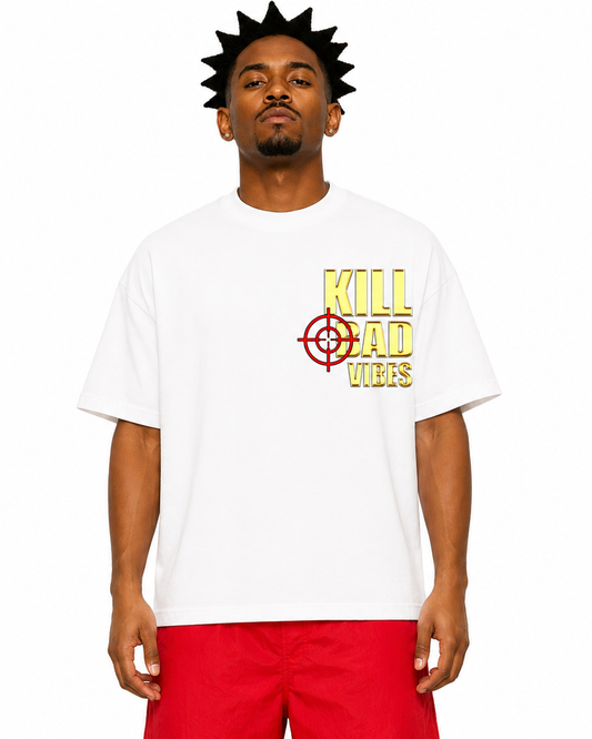 Sponsor Kill Bad Vibes T Shirt in White