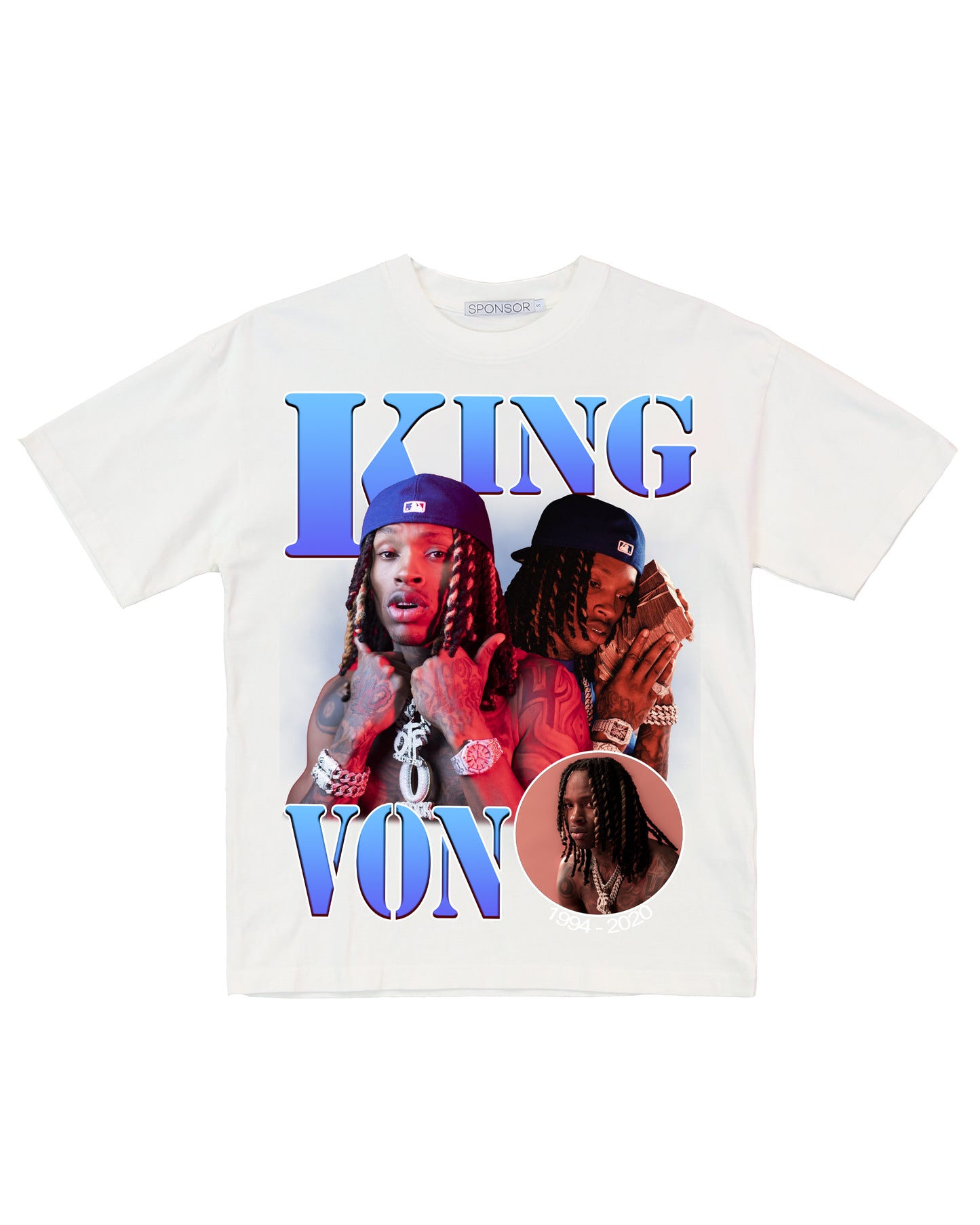 King Von Tribute Oversize T-Shirt in White