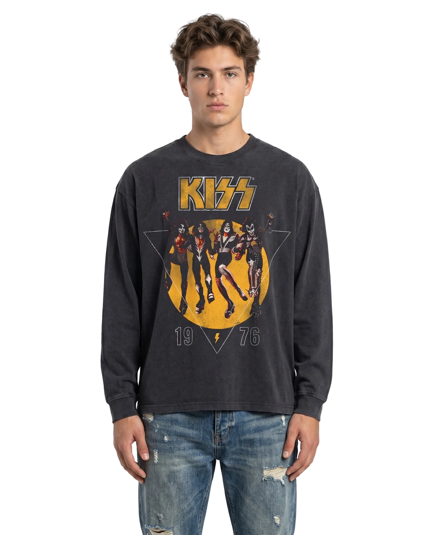 Kiss 1976 Heavyweight Long Sleeve T Shirt