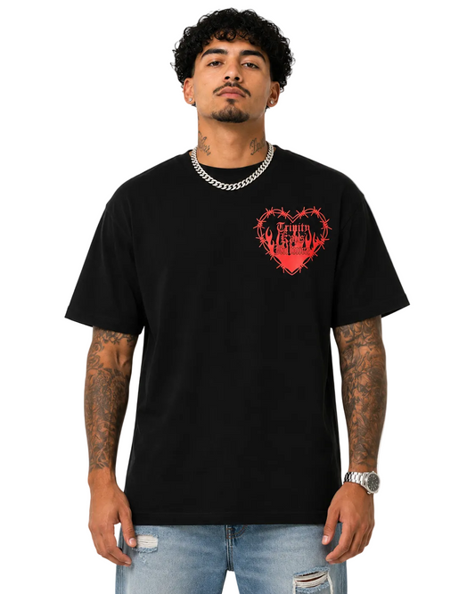 Trinity Kays Kulture Love Me To Death Graphic T Shirt in  Black and Red