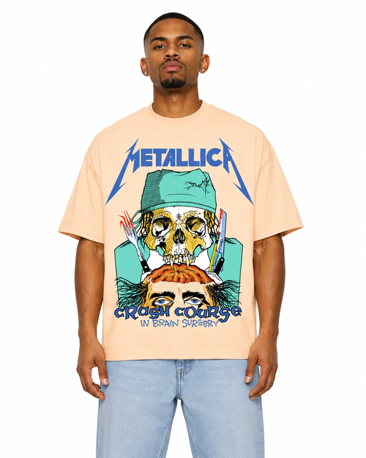 Sponsor Metallica Crash Course T Shirt in Cream