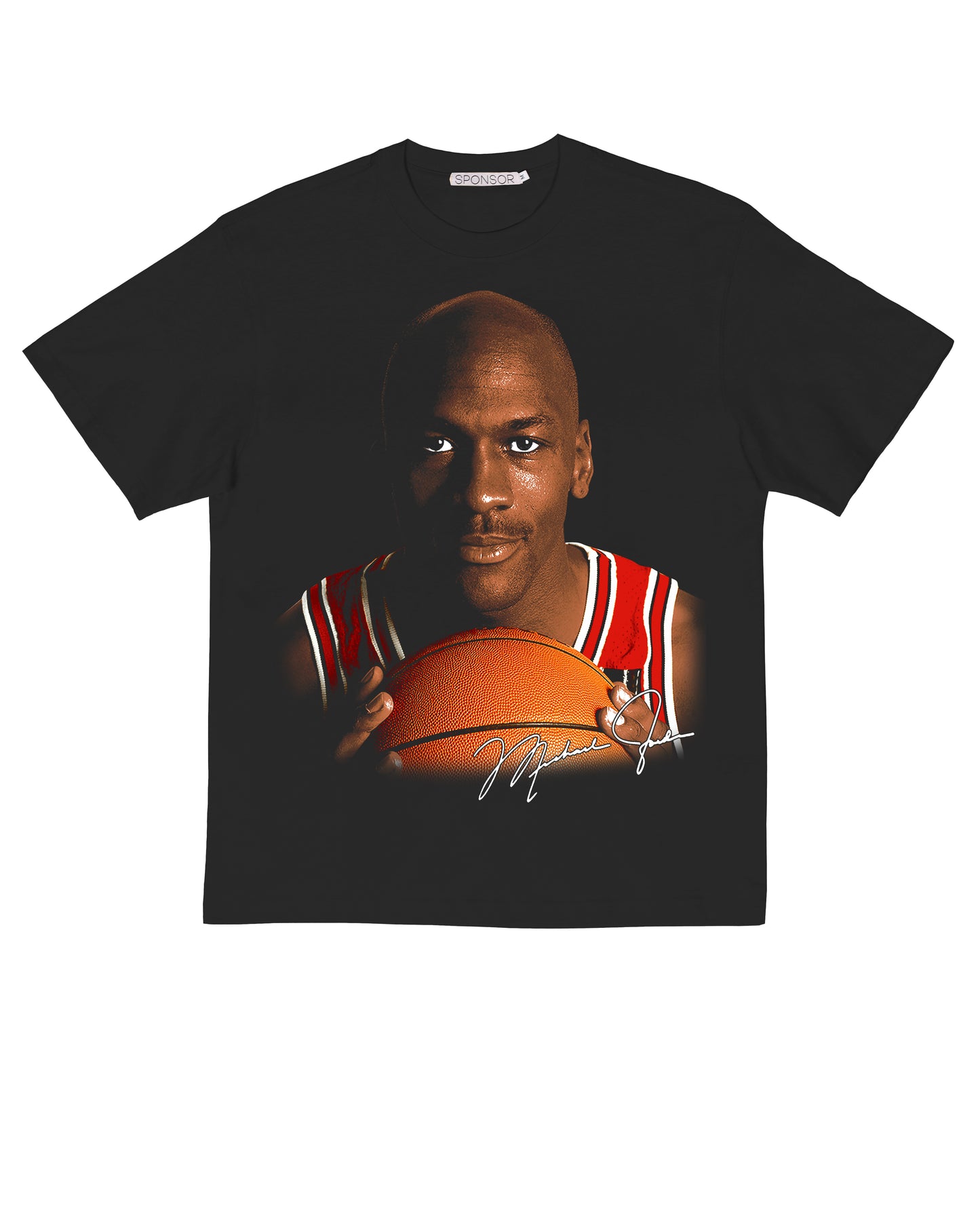 Sponsor Michael Jordan GOAT T Shirt in Black