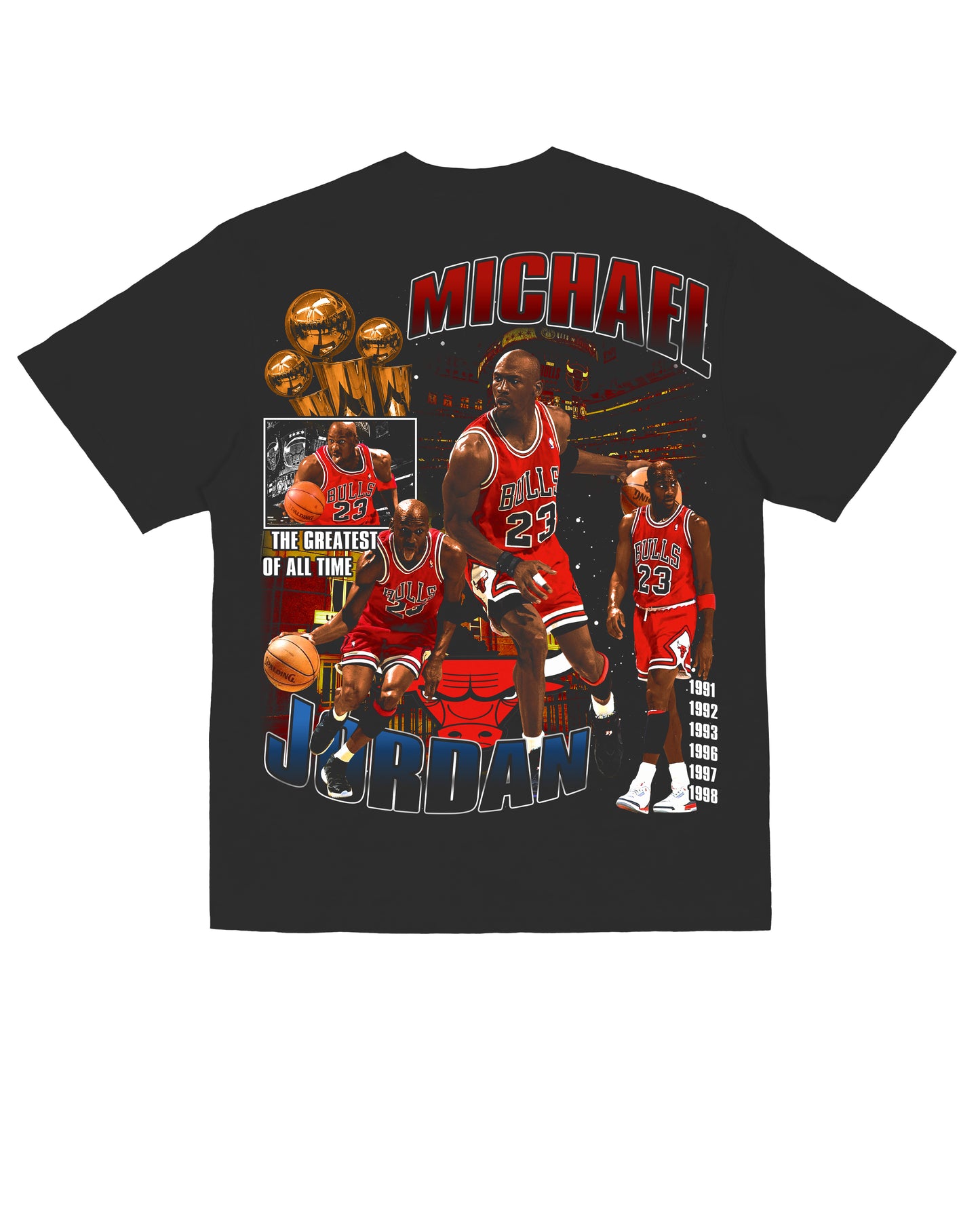 Sponsor Michael Jordan GOAT T Shirt in Black