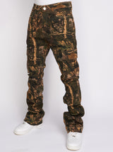 Politics Flared Camo Cargo Jeans in Hunter Camo