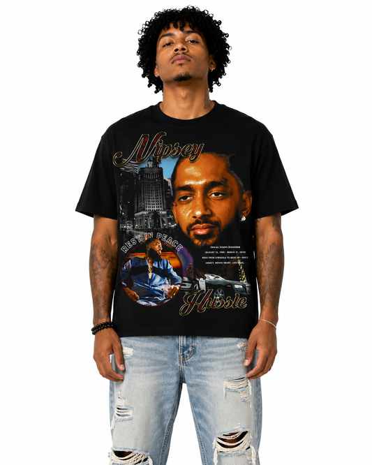 Sponsor Nipsey Hussle Legacy T Shirt in Black