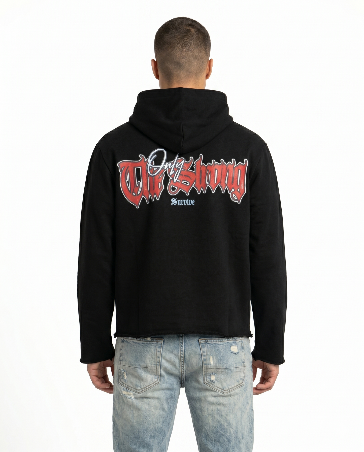 Trinity Kays Kulture Only The Strong Men's Cropped Hoodie Sweatshirt