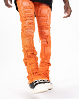 Pheelings Inspired By Flare Stack Denim Jeans, Orange
