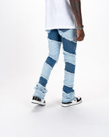 Pheelings Embrace The Journey Flare Stack Denim Jeans, Light/Medium Blue