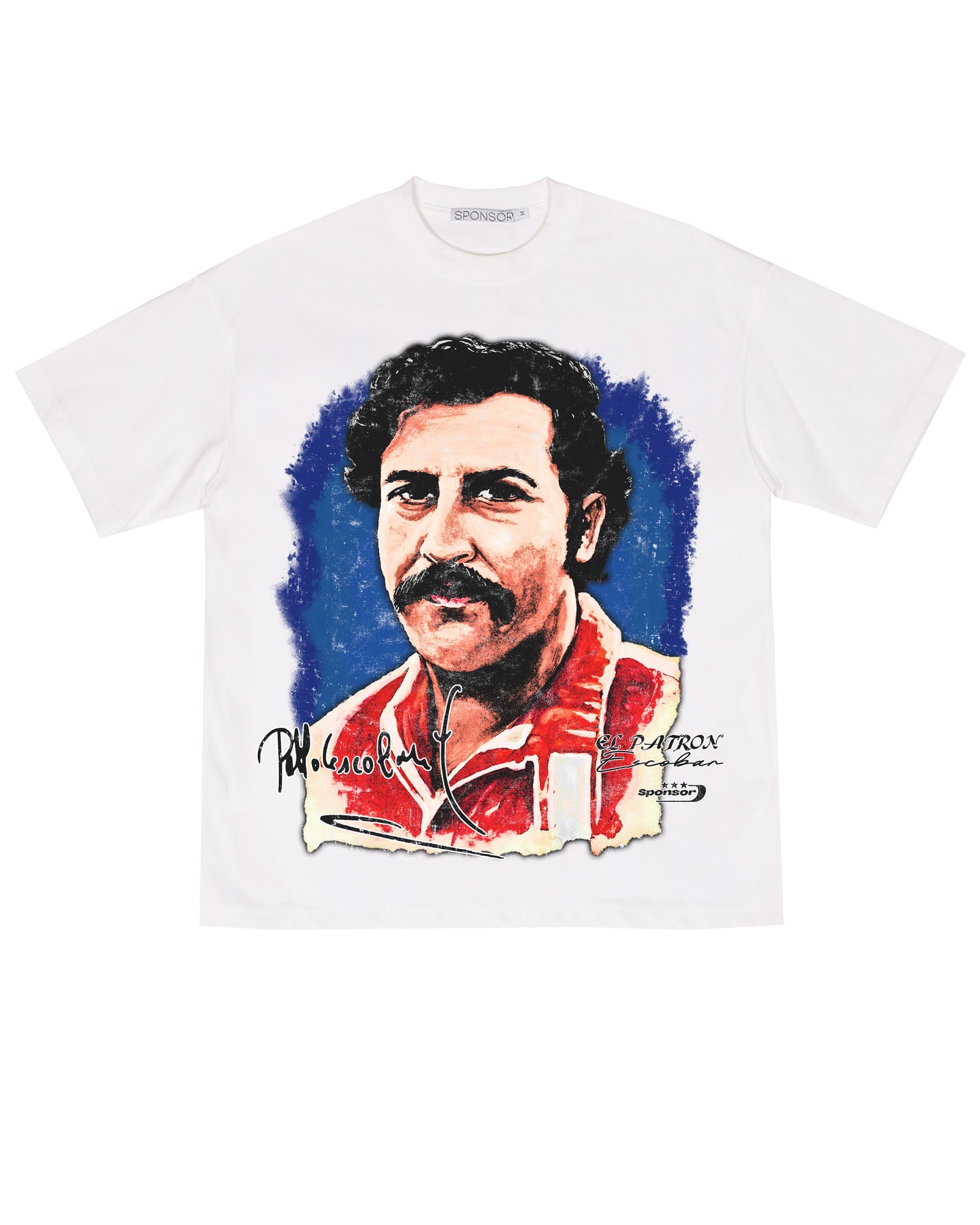 Sponsor Pablo El Patron T Shirt in White