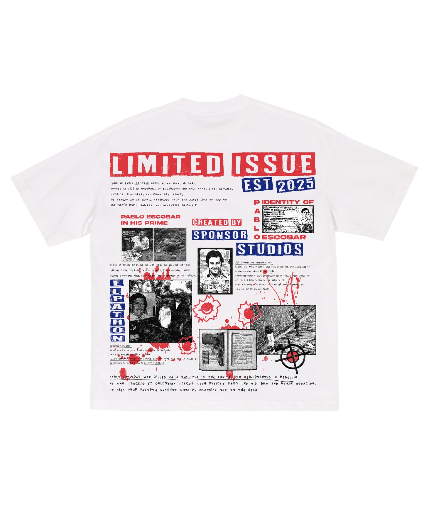Sponsor Pablo El Patron T Shirt in White