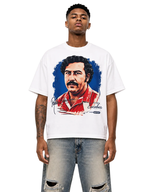 Sponsor Pablo El Patron T Shirt in White