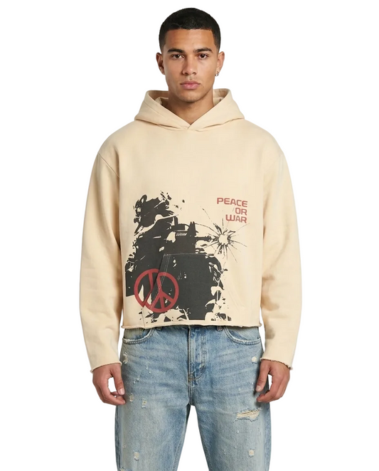 Trinity Kays Kulture Peace Or War Men's Cropped Hoodie Sweatshirt