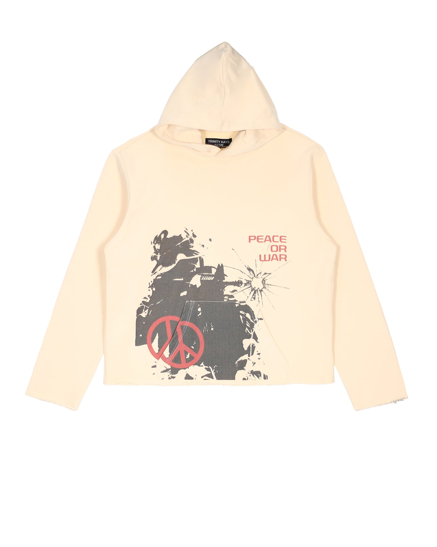 Trinity Kays Kulture Peace Or War Men's Cropped Hoodie Sweatshirt