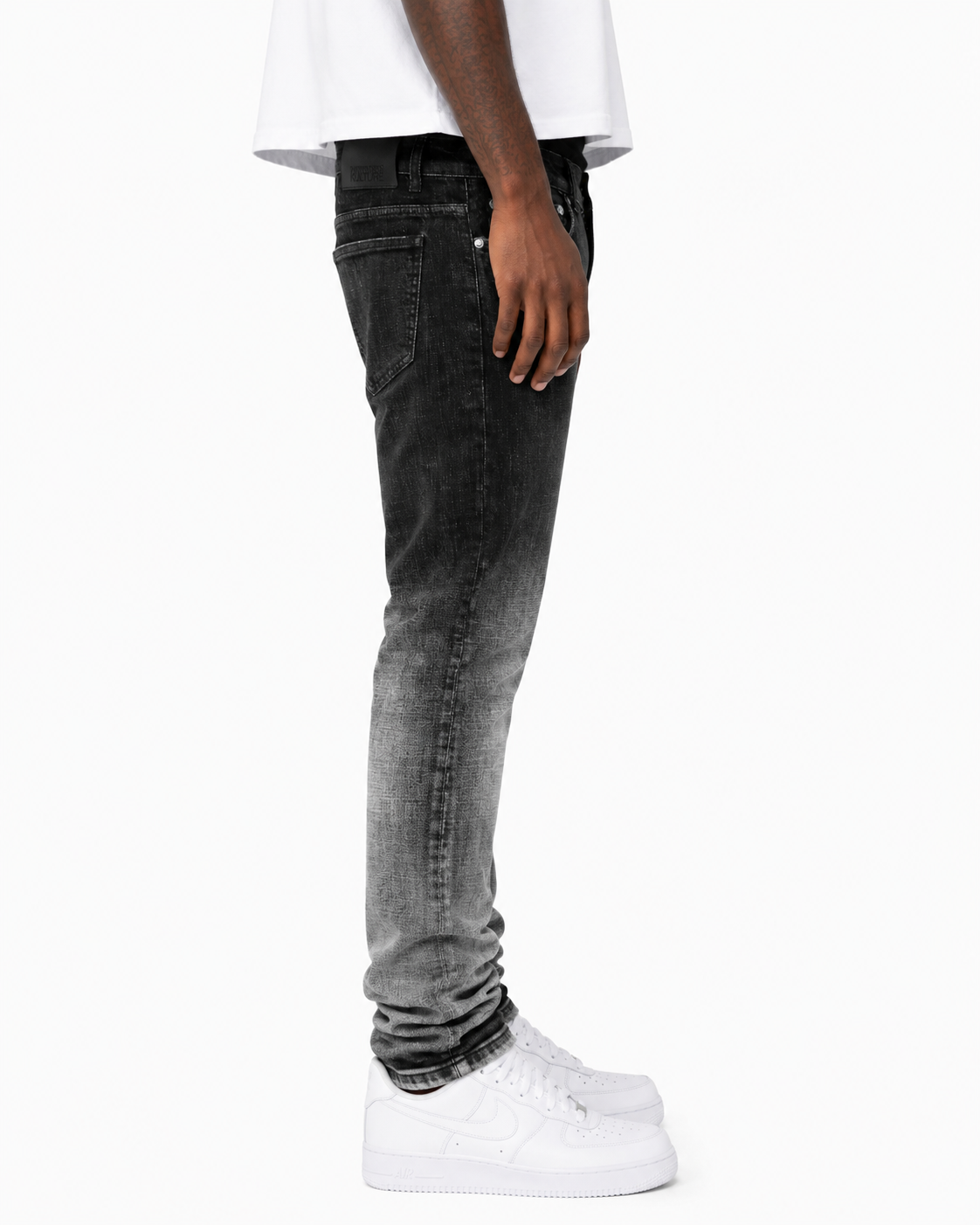Trinity Kays Kulture Men's Porto Novo Ombre Coated Skinny Jeans