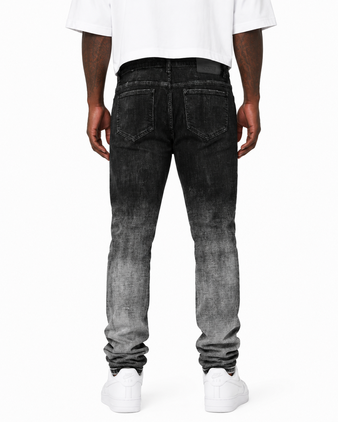 Trinity Kays Kulture Men's Porto Novo Ombre Coated Skinny Jeans